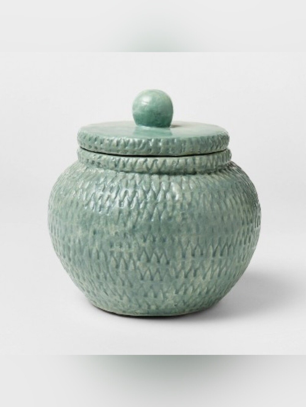 Threshold Designed With Studio McGee Woven Texture Ceramic Vase Blue